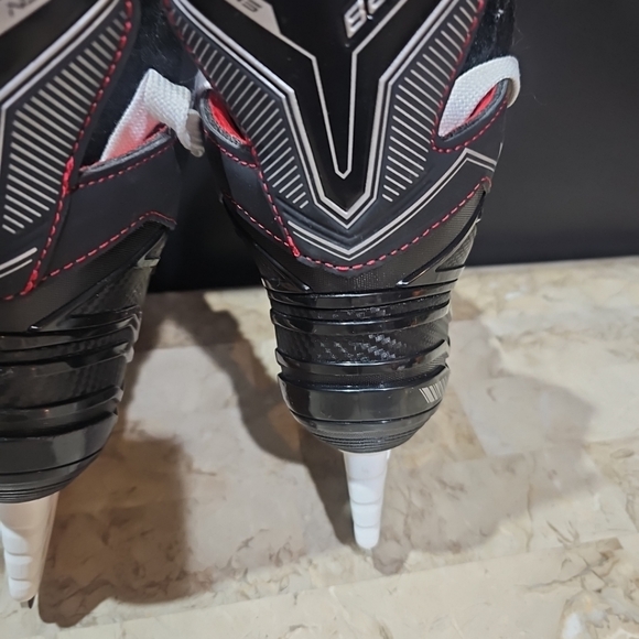 Bauer NS Lightspeed Pro II Ice Hockey Skates Size 13Y Black Red White - Picture 9 of 12